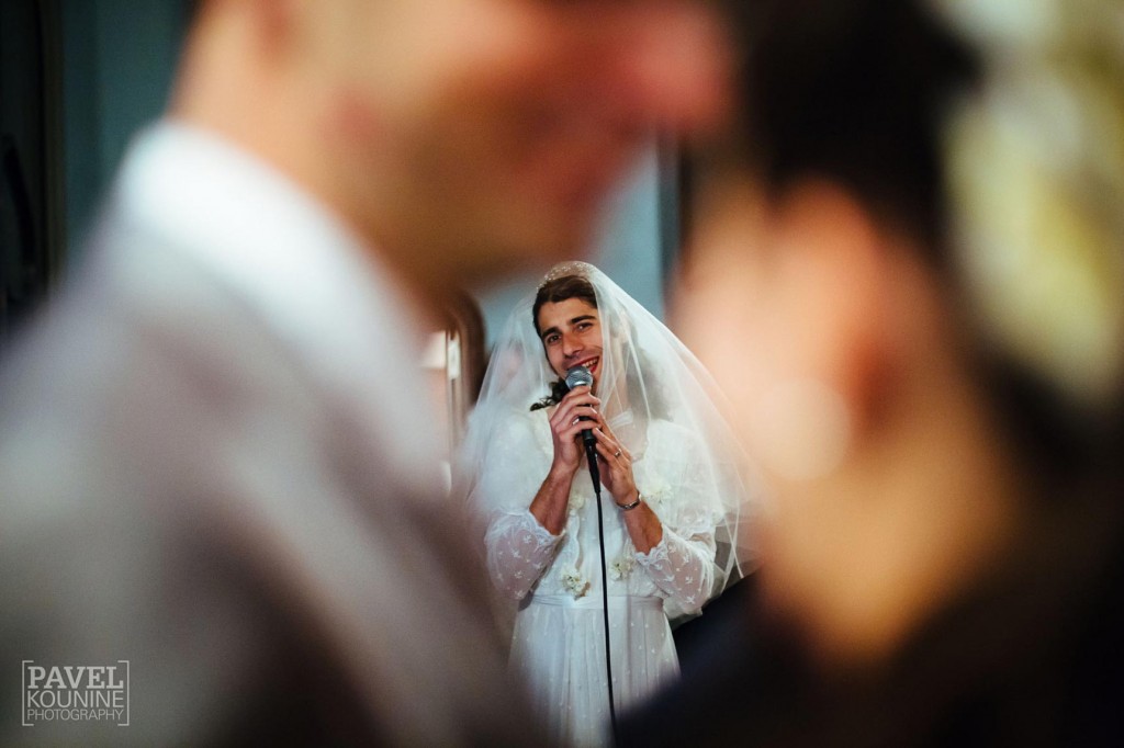 Intimate wedding photography: bride and groom dance to the anti-bride's song