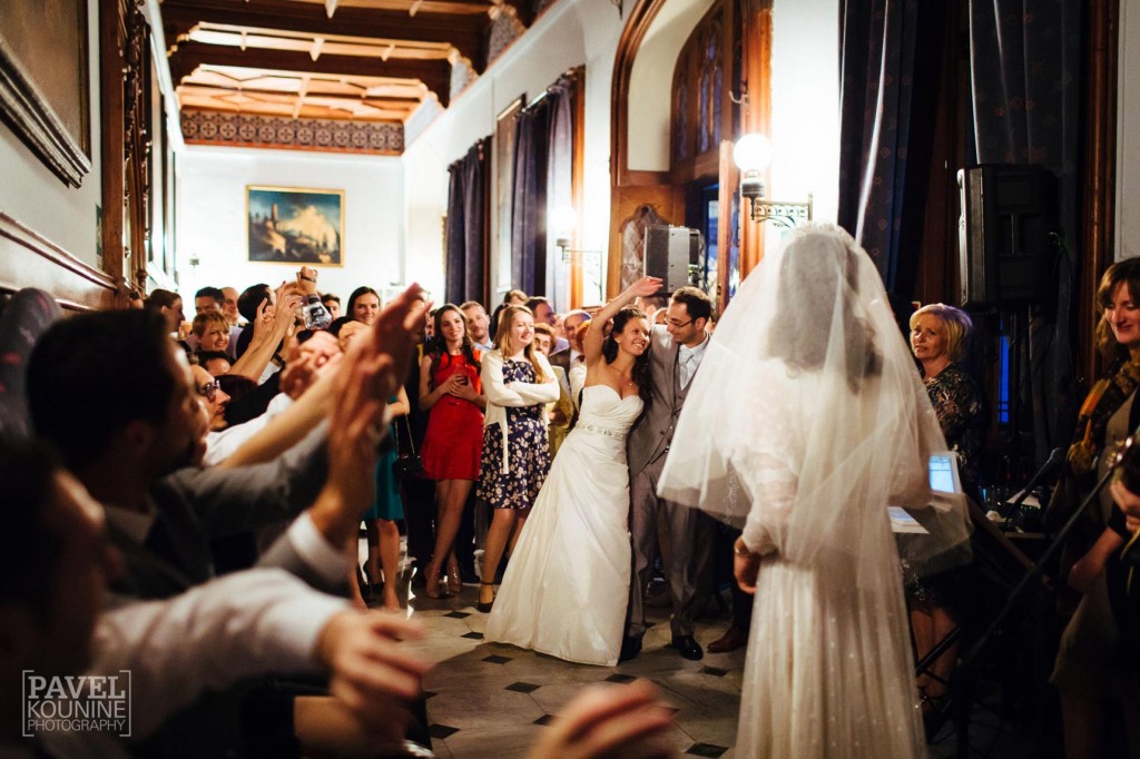 Intimate wedding photography: bride and groom sway to a song